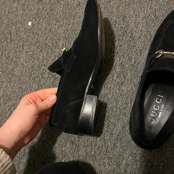Gucci Black Suede Horse-bit Loafers, size 9 - Picture 7 of 10